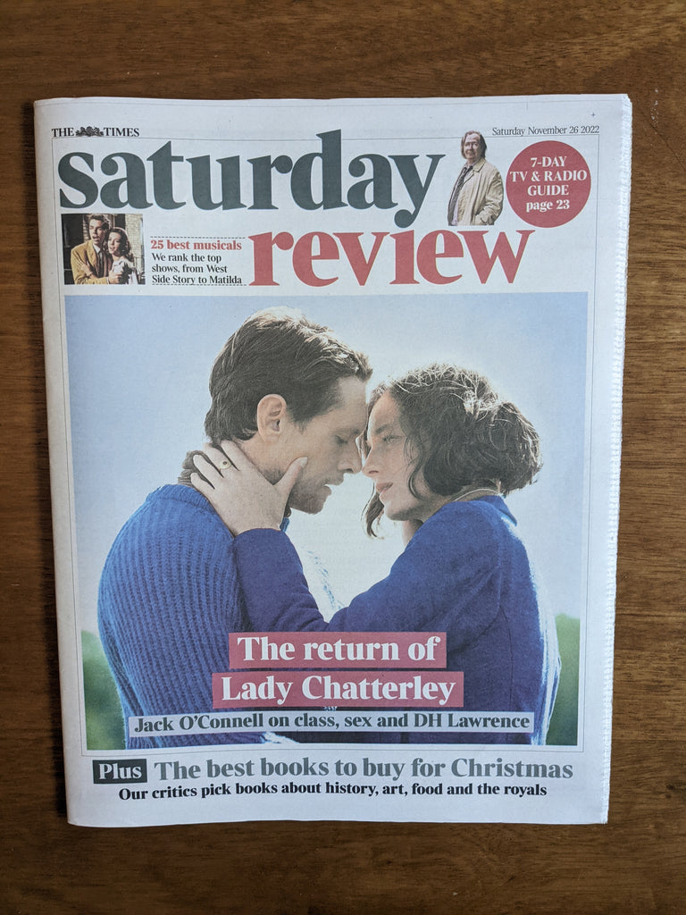 Times Saturday Review Nov 2022 Jack O’Connell Mark Gatiss Lady Chatterley