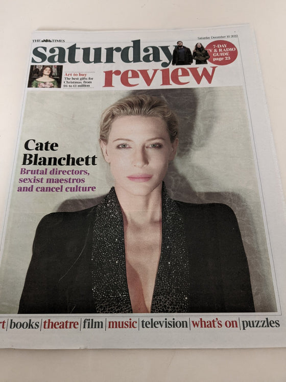 UK TIMES REVIEW December 2022: CATE BLANCHETT COVER FEATURE Paul McCartney