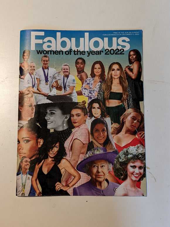 FABULOUS Magazine 11/12/2022 OLIVIA NEWTON JOHN Florence Pugh Kate Middleton