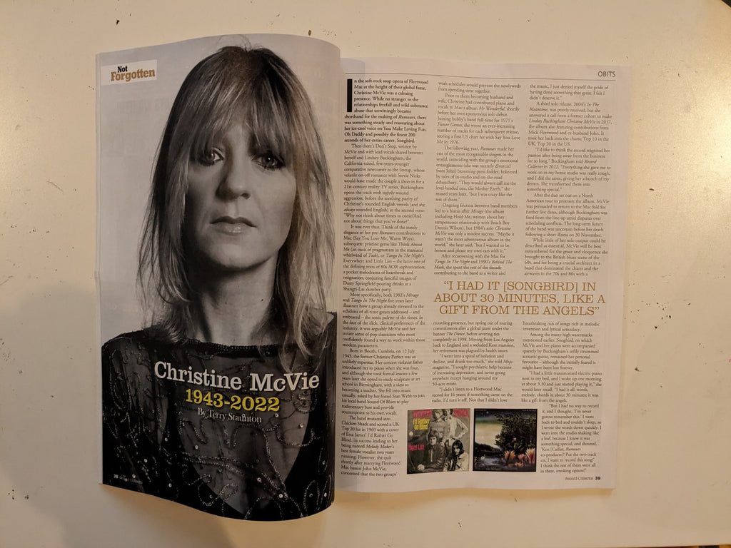 Record Collector Magazine - January 2023 Iggy Pop Christine McVie Fleetwood Mac
