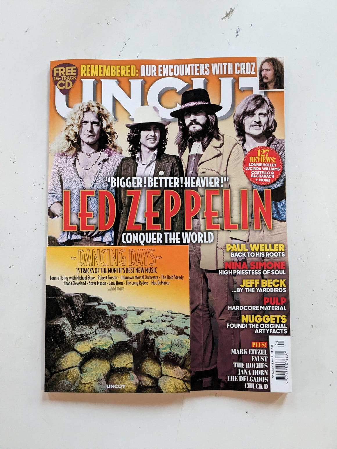 UNCUT MAGAZINE + CD April 2023 #311 Led Zeppelin David Crosby Jeff Beck Paul Weller