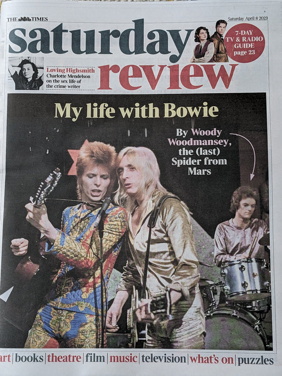 TIMES REVIEW 08/04/2023 My Life with David Bowie By Woody Woodmansey