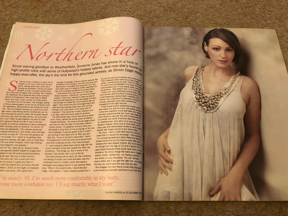 UK S Express Magazine December 2007: Suranne Jones Rare Interview