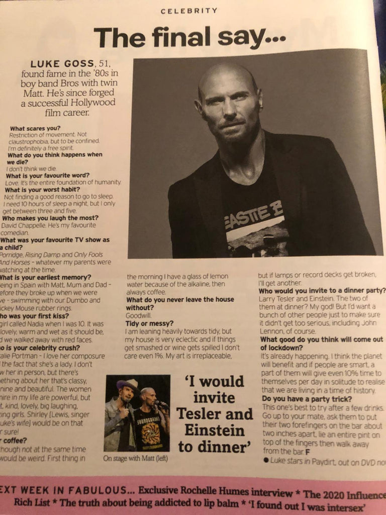 UK Fabulous Magazine August 2020: MATT GOSS - BROS Interview
