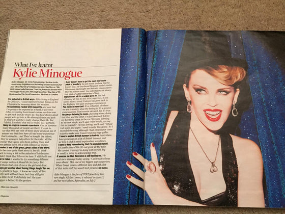 UK TIMES Magazine Date: JUNE 19 2010: Kylie Minogue