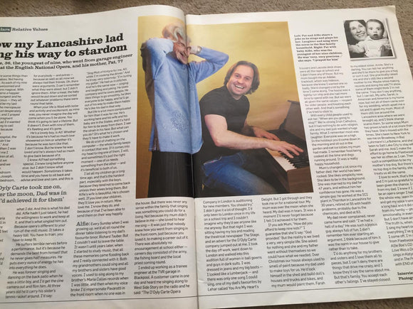 Sunday Times Magazine 7th February 2010 Alfie Boe Interview