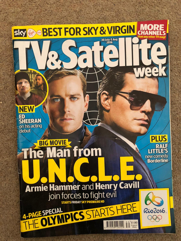 UK TV & Satellite Magazine 30 July 2016 Henry Cavill Armie Hammer