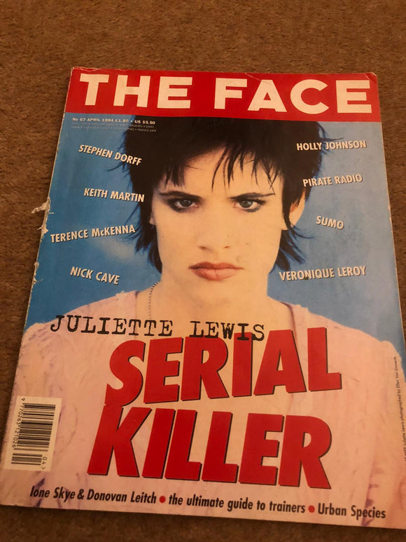 The Face Magazine April 1994 Juliette Lewis Nick Cave