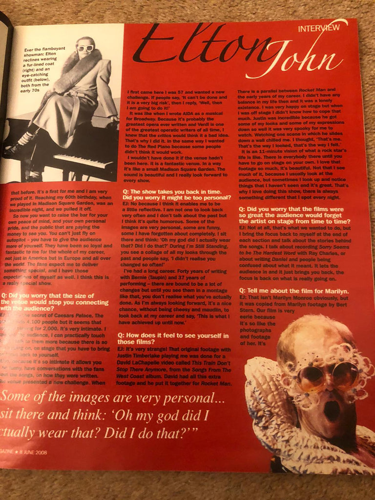 UK S Express Magazine 8 June 2008: Sir Elton John