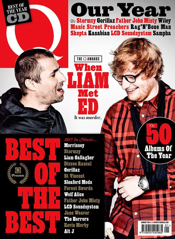 UK Q magazine January 2018 When Liam Gallagher met Ed Sheeran Rag N' Bone Man