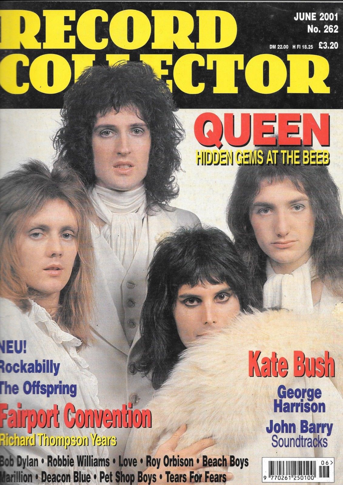 Record Collector Magazine June 2001: FREDDIE MERCURY - Queen - Kate Bush George Harrison