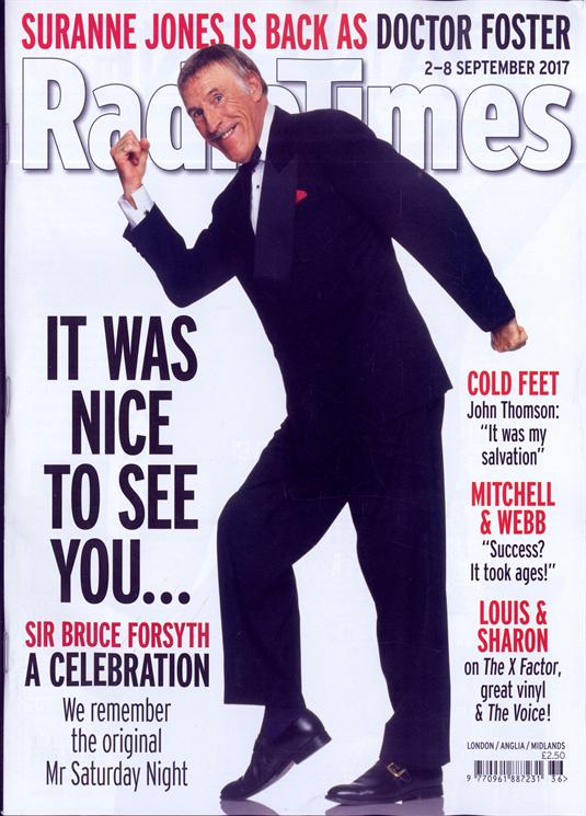 Radio Times Magazine Sept 2017 Bruce Forsyth Christina Hendricks Sharon Osbourne Jerry Lewis