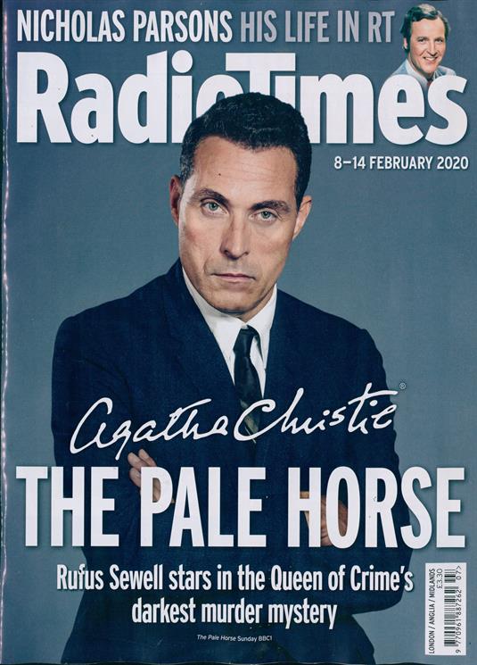 Radio Times Magazine 8 February 2020 RUFUS SEWELL THE PALE HORSE AGATHA CHRISTIE