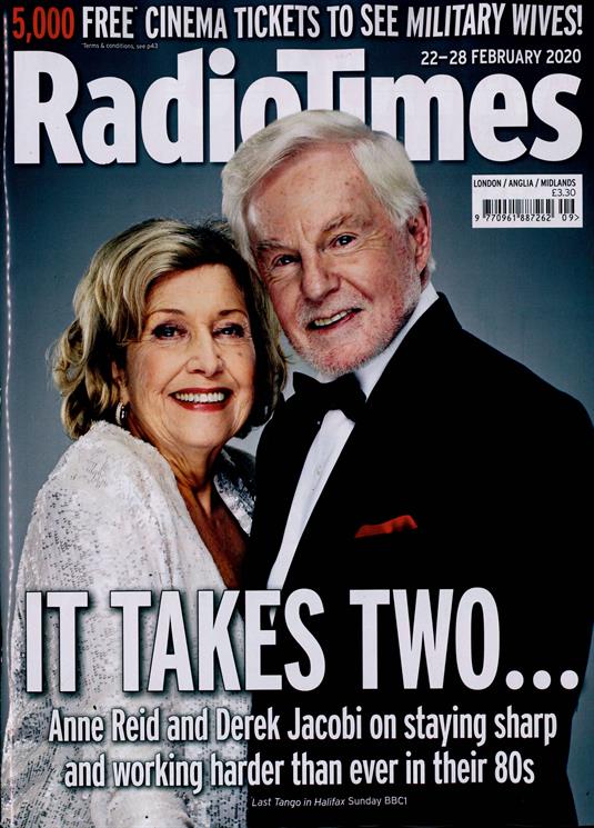 Radio Times Mag 22 Feb 2020: DEREK JACOBI Anne Reid LAST TANGO IN HALIFAX