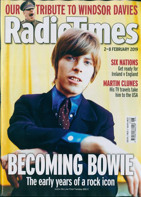 UK Radio Times Magazine 2 Feb 2019: DAVID BOWIE COVER STORY