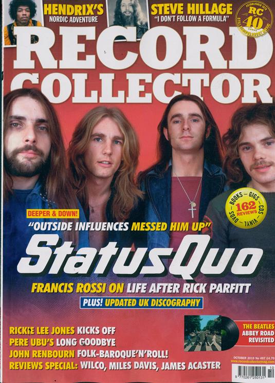 RECORD COLLECTOR magazine October 2019 - Status Quo Franics Rossi The Beatles