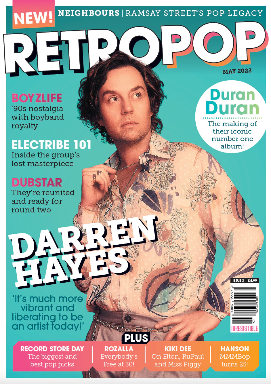 Retro Pop magazine #3 May 2022 Darren Hayes Duran Duran Billie Ray Martin