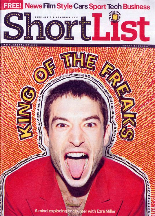 Ezra Miller on the cover of Shortlist Magazine