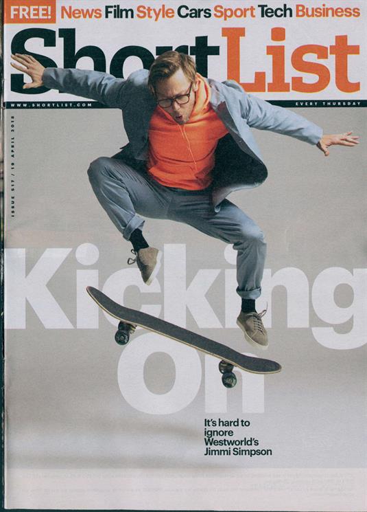 UK Shortlist Magazine APRIL 2018: Westworld JIMMI SIMPSON David Tennant