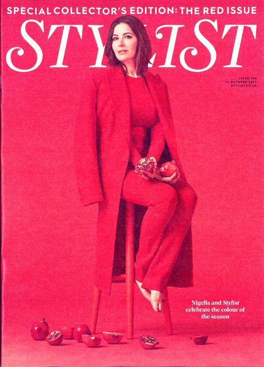 Nigella Lawson on the cover of Stylist Magazine