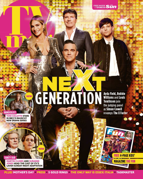 UK Sun TV Magazine 1 September 2018: Robbie Williams Louis Tomlinson Ayda Field