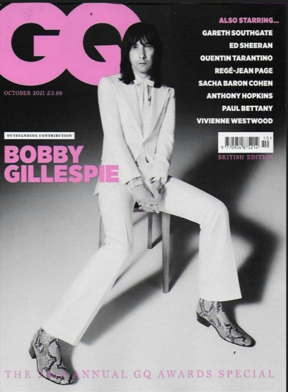 BRITISH GQ Magazine UK October 2021 BOBBY GILLESPIE COVER FEATURE