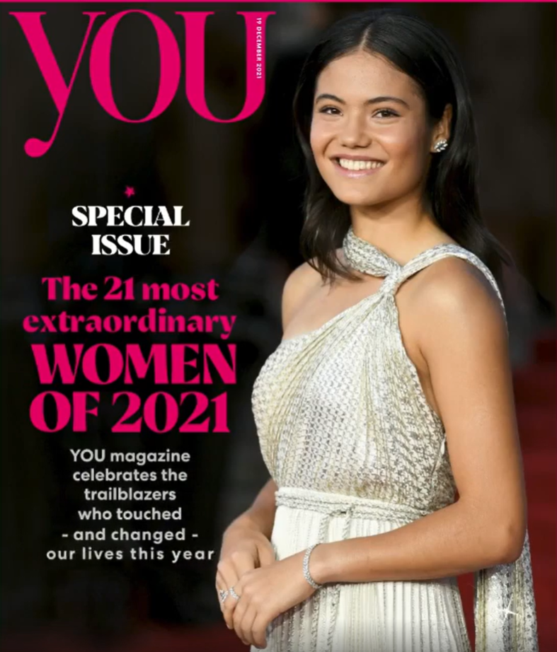 YOU magazine 19 December 2021 EMMA RADUCANU cover
