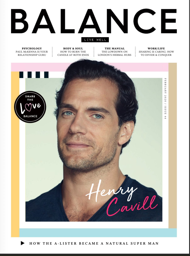 UK Balance Magazine Feb 2020: Henry Cavill cover