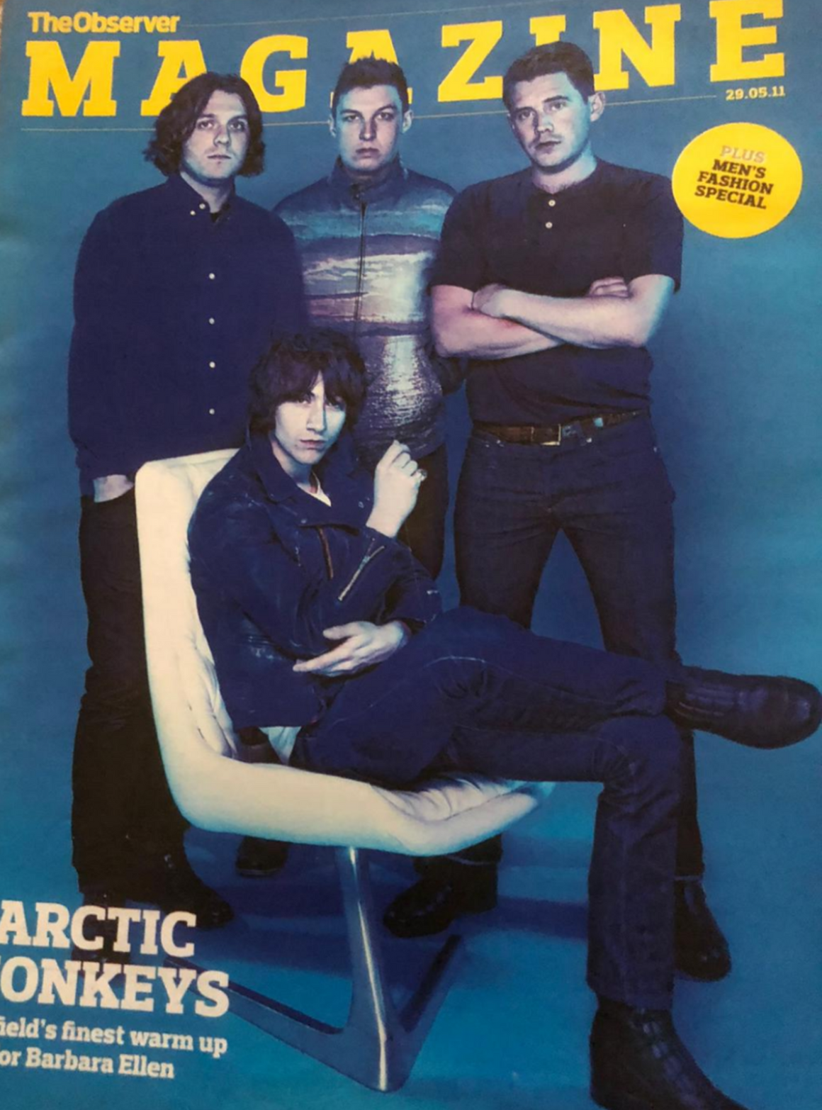 UK Observer Magazine 29th May 2011 Arctic Monkeys Alex Turner