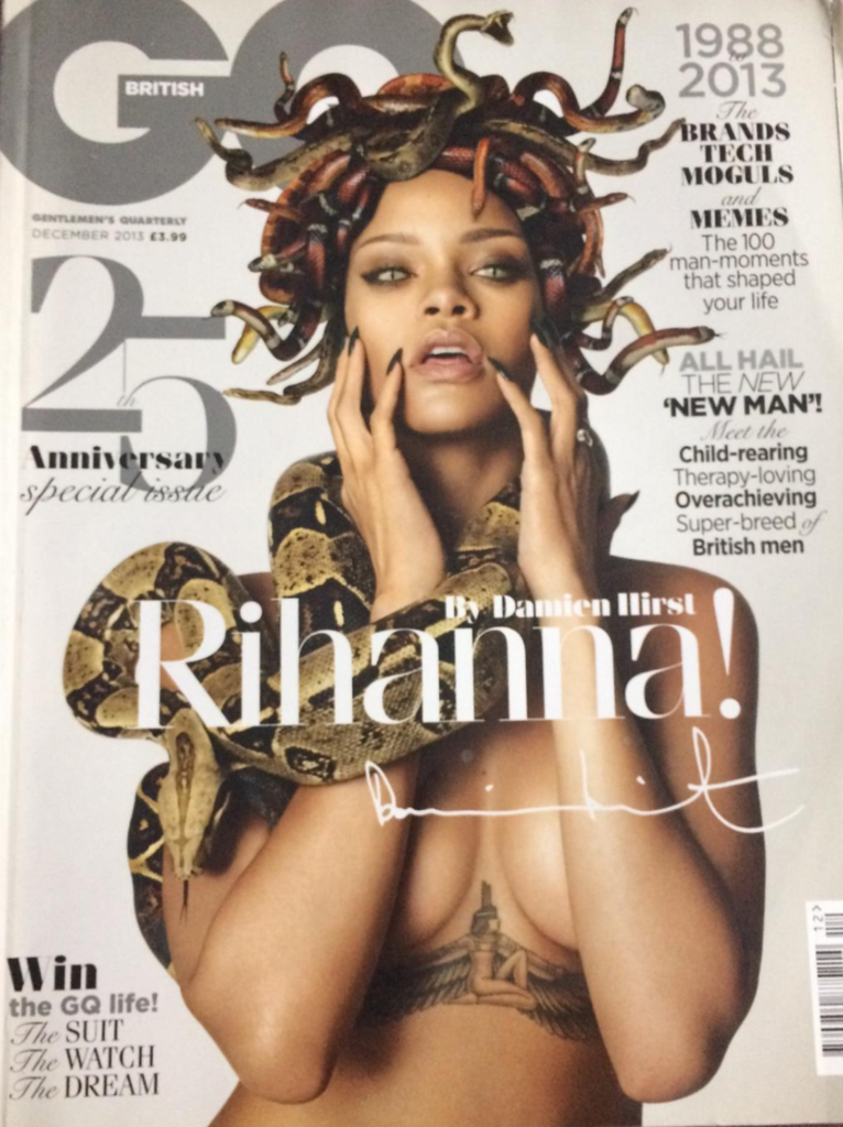 British GQ 25th ANNIVERSARY Issue 12/2013 RIHANNA by DAMIEN HIRST