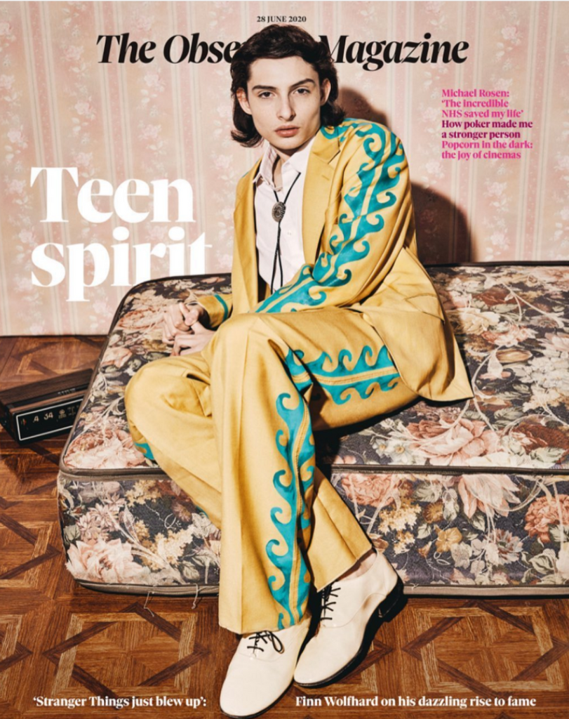 OBSERVER magazine 28 June 2020 Finn Wolfhard cover and interview