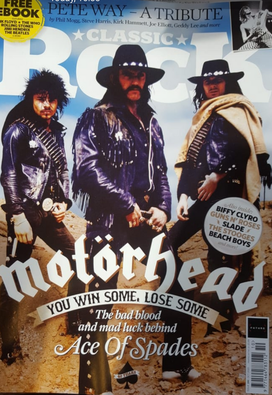 Classic Rock Magazine October 2020: MOTORHEAD Lemmy - Ace of Spades