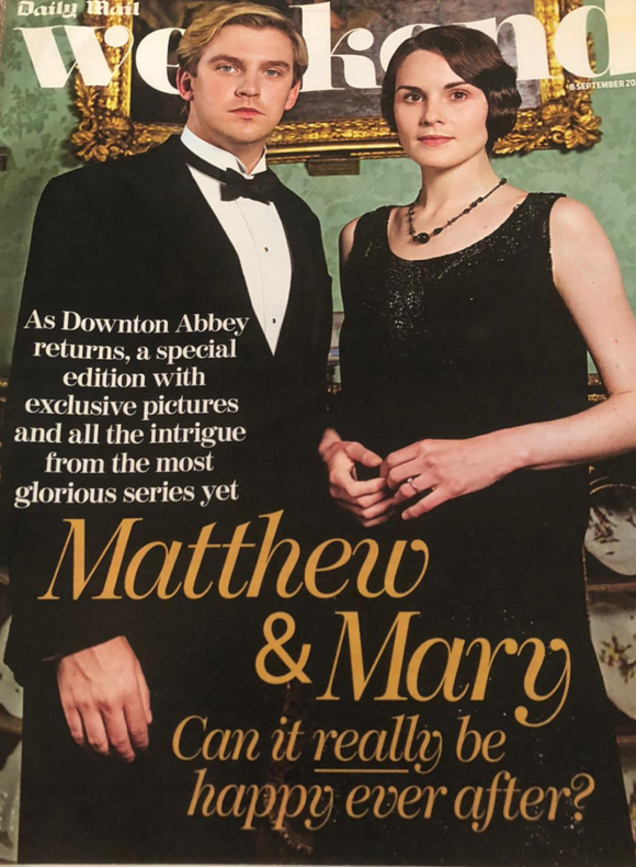 Mail Weekend Magazine 8th September 2012 Dan Stevens Michelle Dockery Downton Abbey