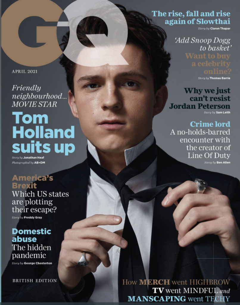 British GQ Magazine April 2021 Tom Holland World Exclusive