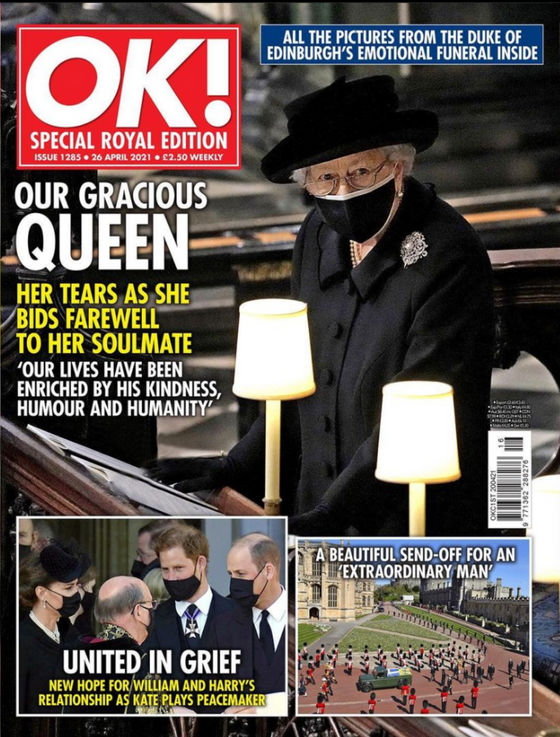 PRINCE PHILIP FUNERAL ISSUE: UK OK! Magazine 26th April 2021 - THE QUEEN