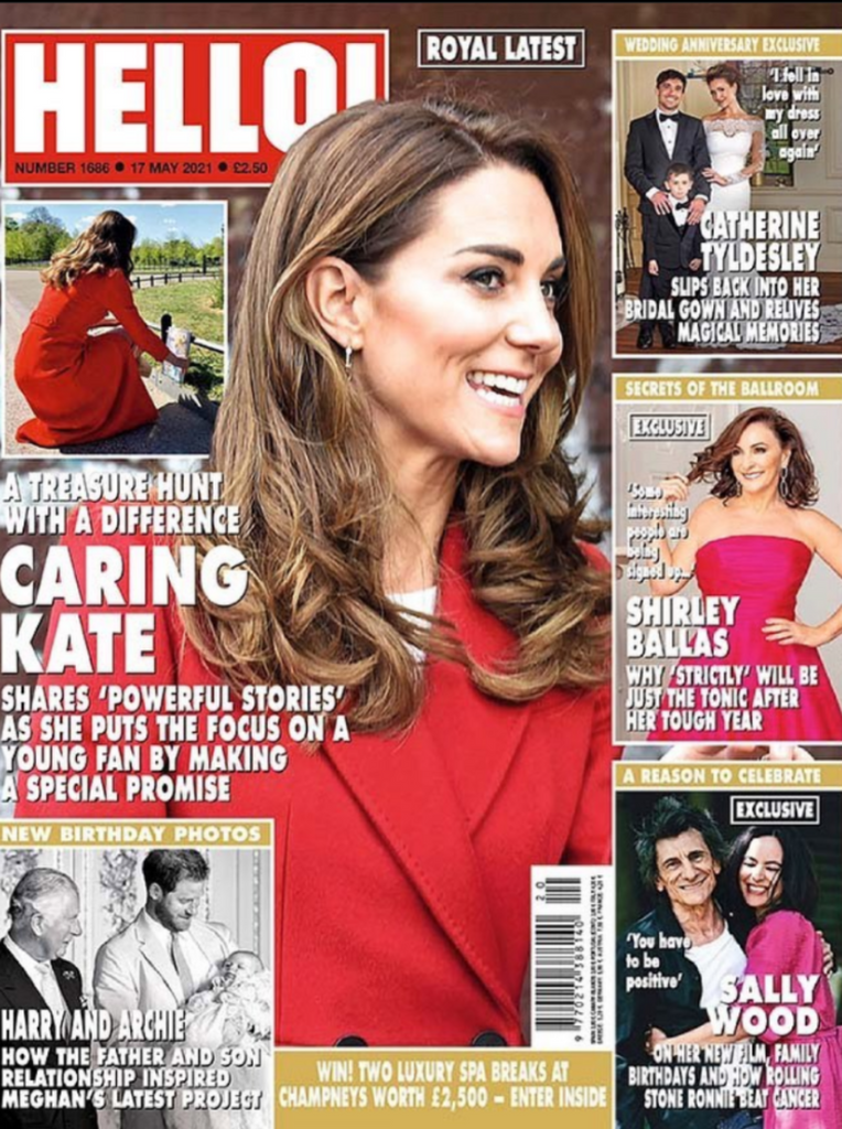 KATE MIDDLETON Prince Harry & Archie: UK Hello! Magazine May 2021 RONNIE WOOD