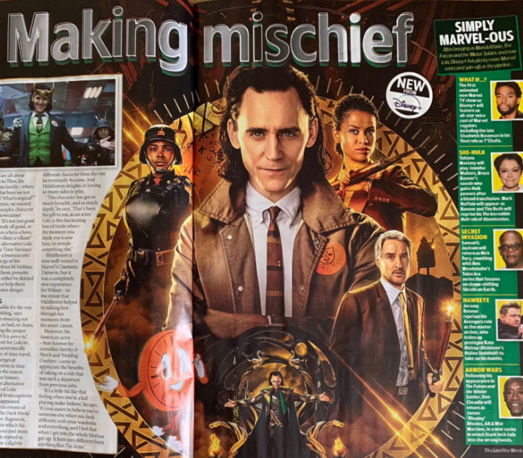 TV And Satellite Week Magazine June 2021: Tom Hiddleston Loki