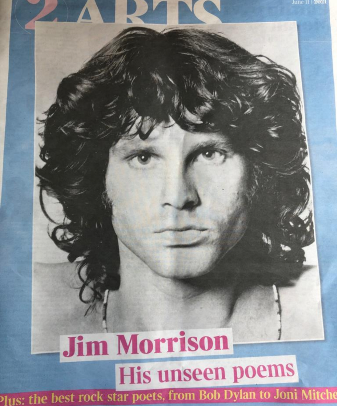 UK Times 2 Arts Supplement June 2021 The Doors Jim Morrison