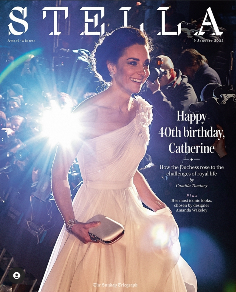 UK Stella Magazine Jan 2022: Kate Middleton Duchess of Cambridge at 40
