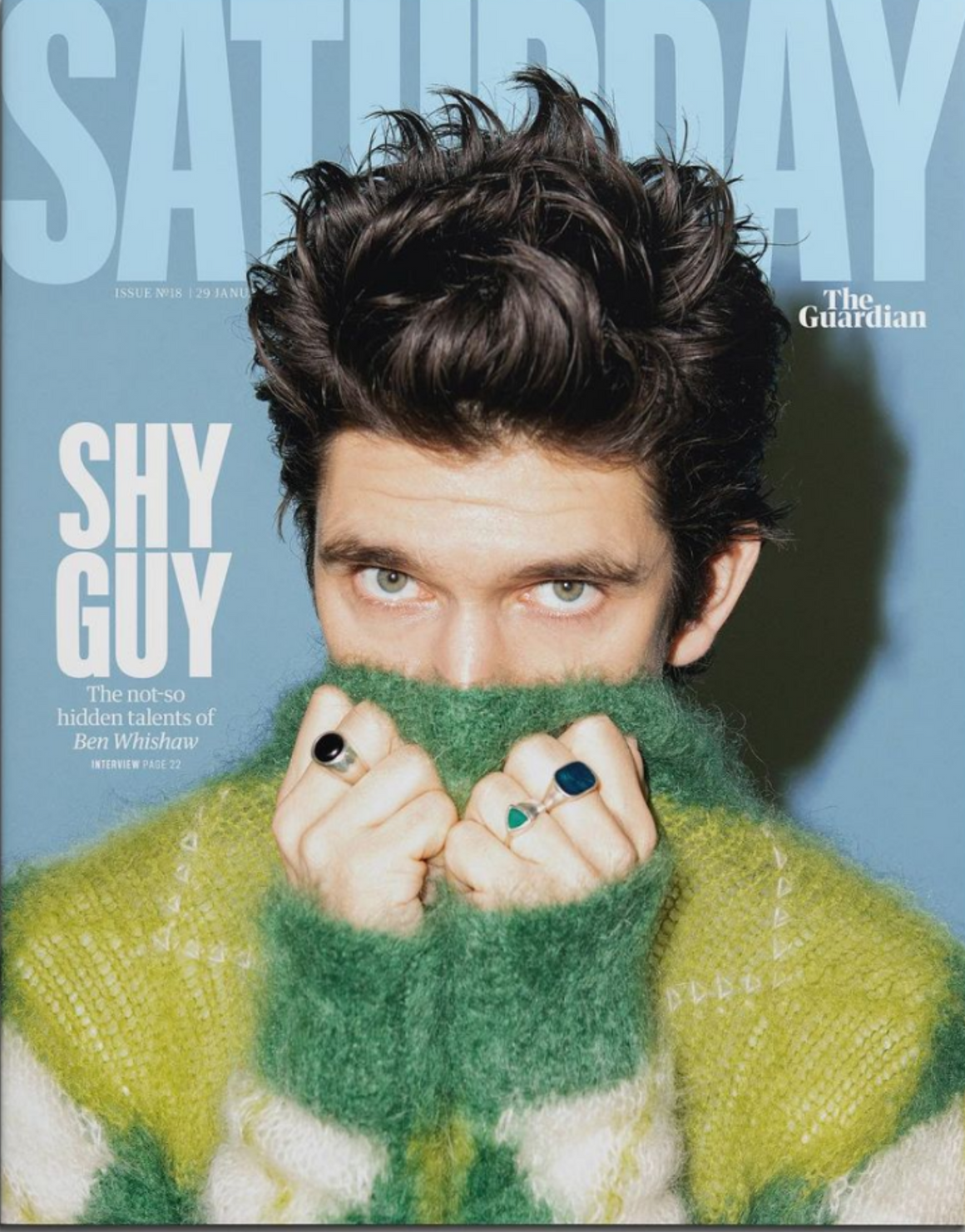 GUARDIAN SATURDAY magazine 29 January 2022 Ben Whishaw cover and interview