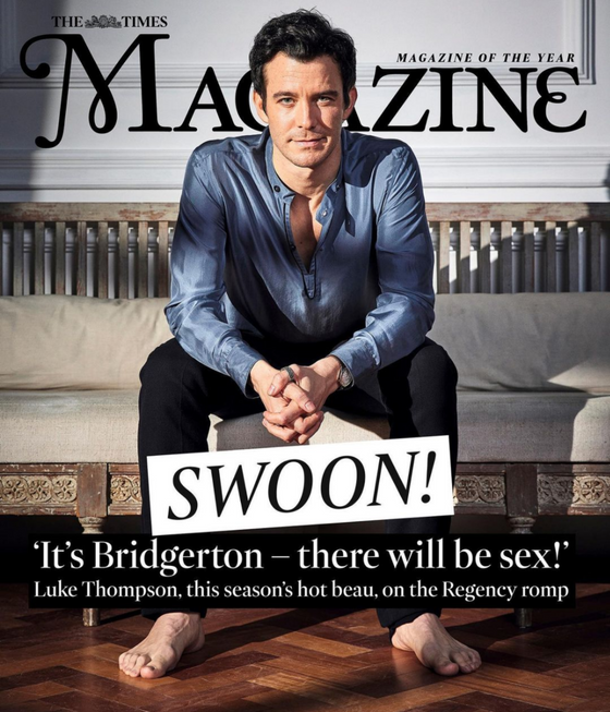 TIMES magazine March 2022 Bridgerton Luke Thompson cover and interview