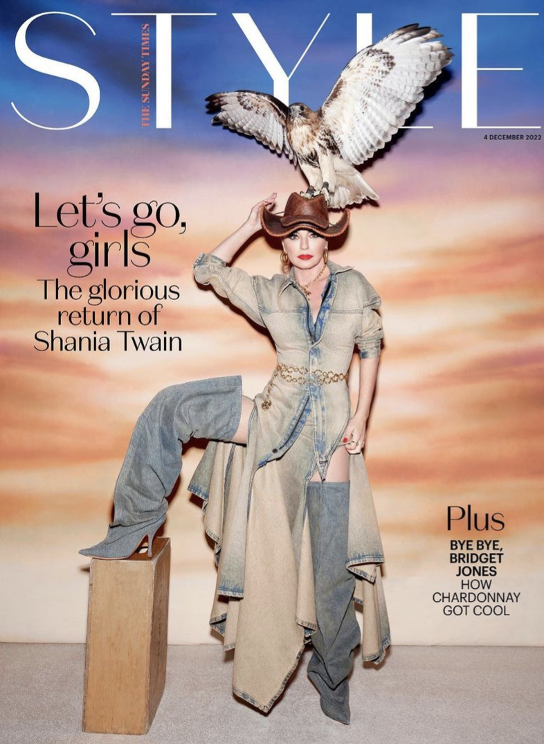 SHANIA TWAIN for The Sunday Times Style 4th December 2022