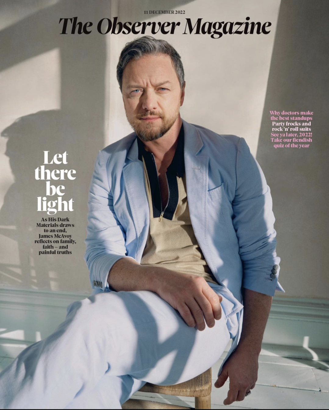 James McAvoy His Dark Materials exclusive OBSERVER MAGAZINE 11/12