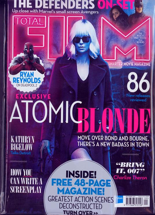 Total Film Magazine September 2017 Atomic Blonde Kristin Scott Thomas Deadpool