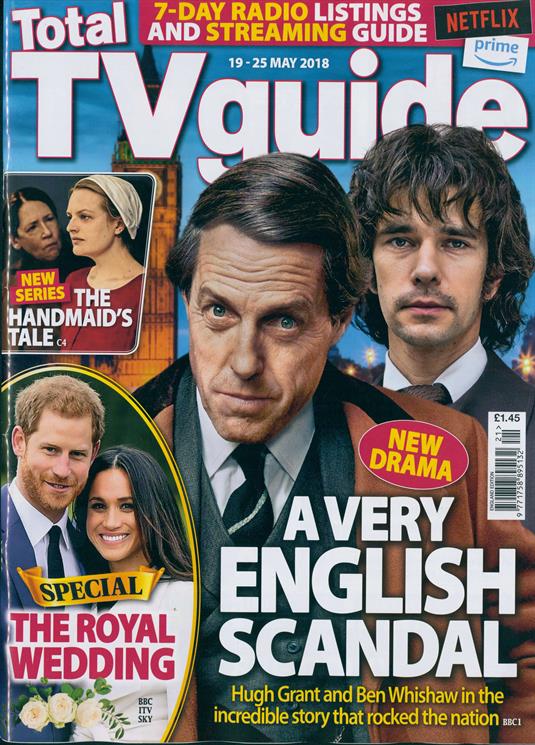 UK TV Guide Magazine May 2018: Ben Whishaw & Hugh Grant Cover Story