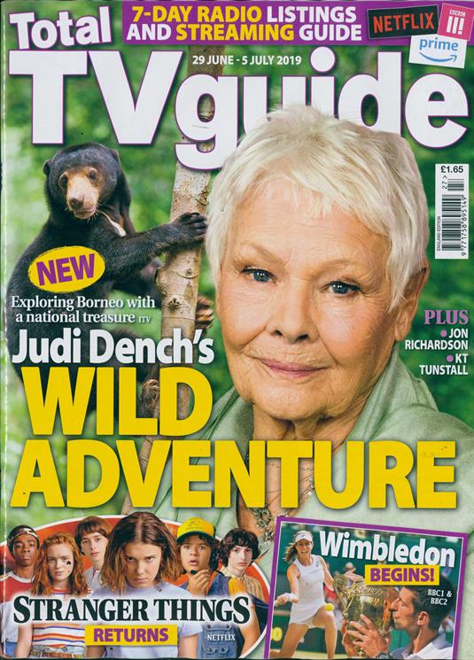 UK Total TV Guide Magazine 29 June 2019: Judi Dench Cover Interview