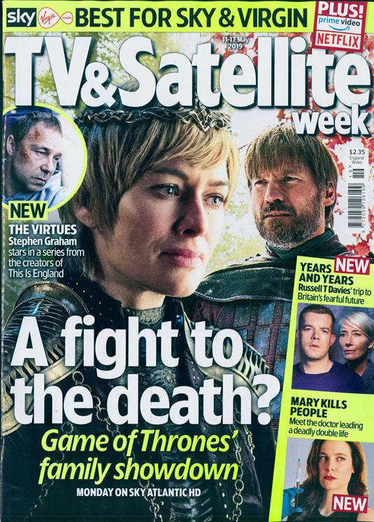 TV & SATELLITE Magazine May 2019: Lena Headey Nikolaj Coster-Waldau Game Of Thrones
