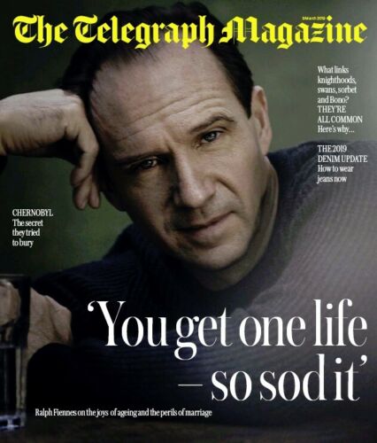 UK Telegraph Magazine MAR 2019 RALPH FIENNES COVER AND FEATURE