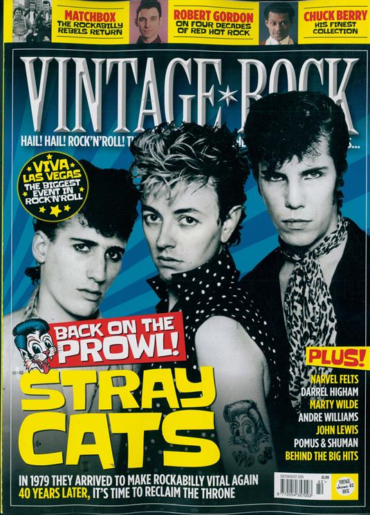 Vintage Rock Magazine July 2019 #42 - Stray Cats Cover and Feature