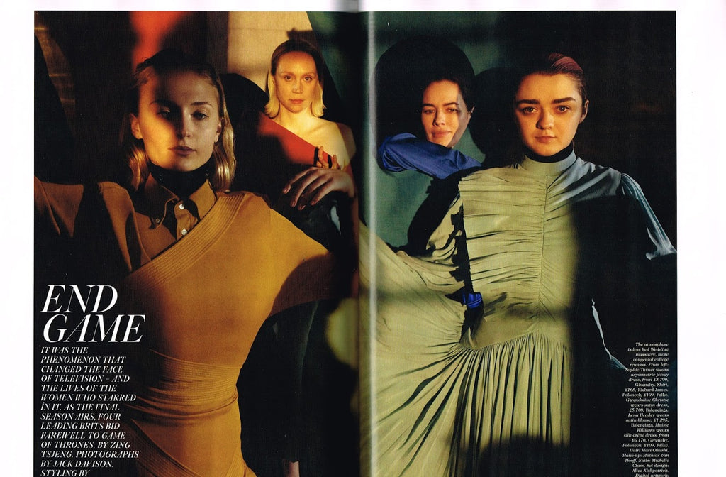 VOGUE UK April 2019 Lena Headey SOPHIE TURNER Maisie Williams Game Of Thrones